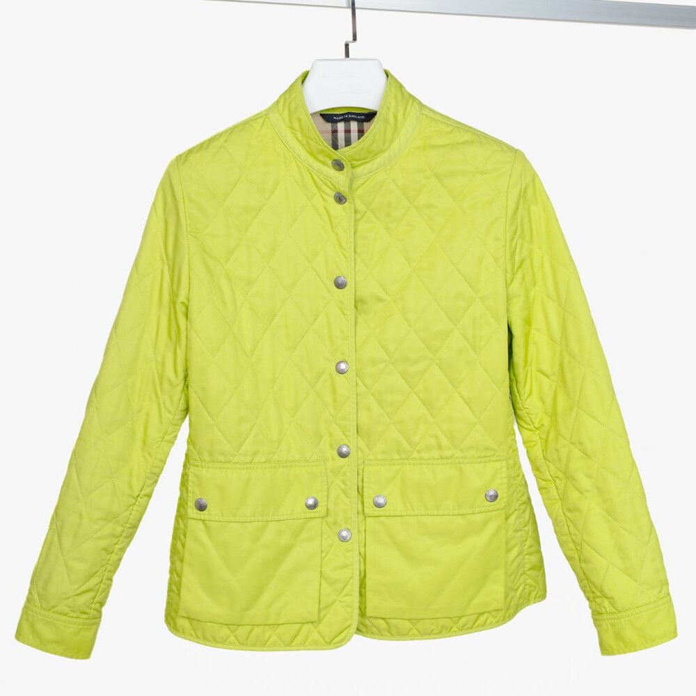 Burberry Neon Yellow Quilted Short Jacket